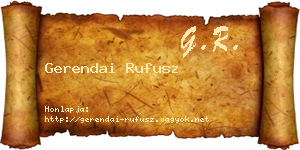 Gerendai Rufusz névjegykártya
